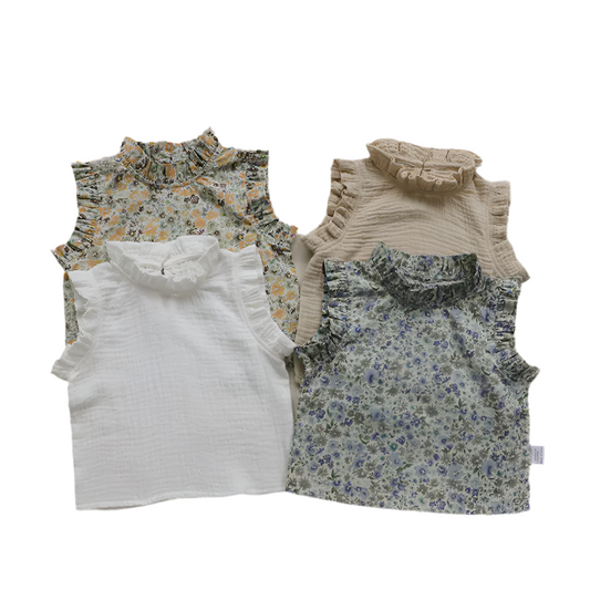 Retro Floral Summer T-shirt Vest Outfit